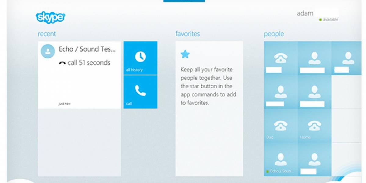 Así se ve Skype para Windows 8