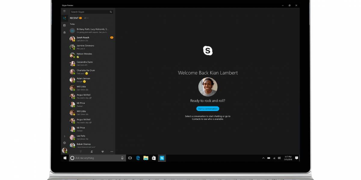 Ya puedes compartir pantalla y audio por Skype para Windows 10