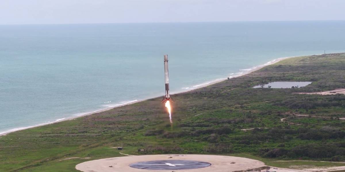 Mira el quinto aterrizaje del Falcon 9 de SpaceX