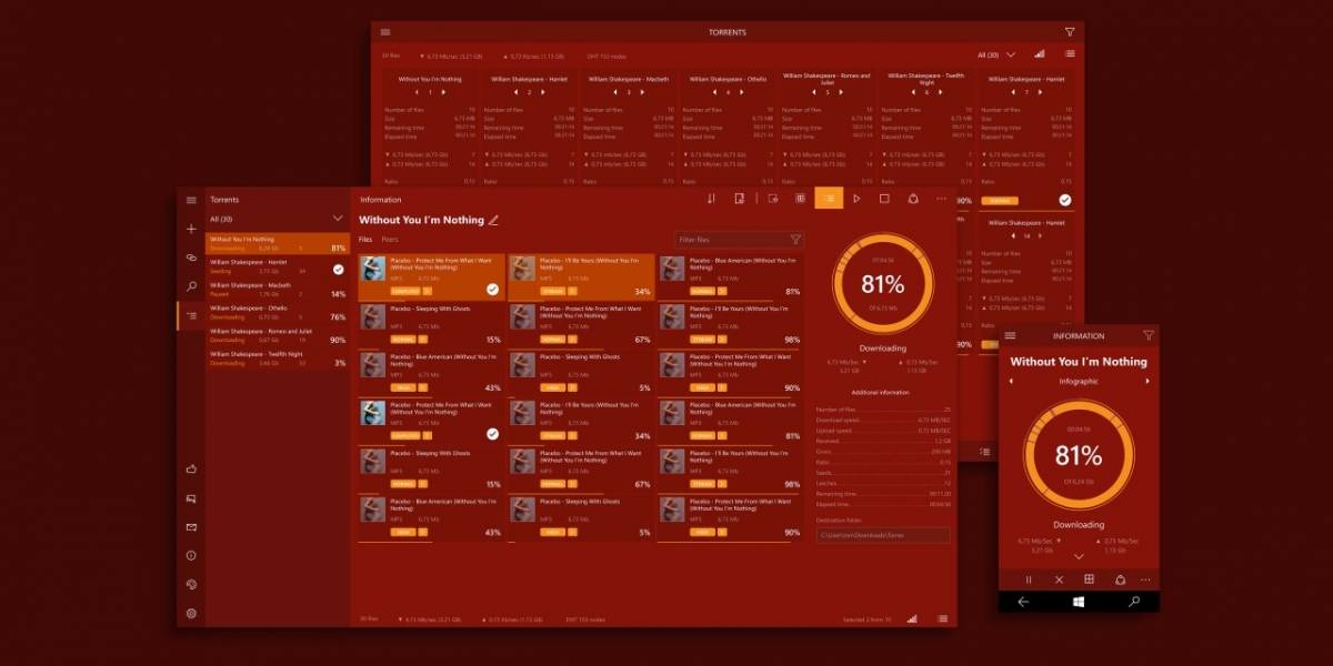 Torrex es el primer cliente de torrents UWP para Windows 10