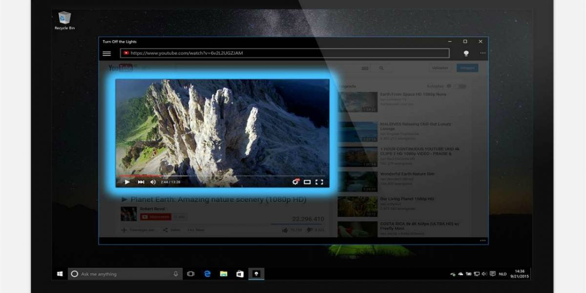 Turn Off the Lights llega finalmente a Microsoft Edge