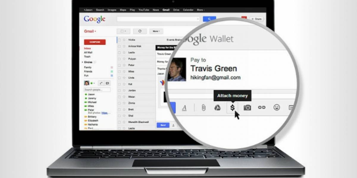 Google integra Wallet con Gmail para transferir dinero por e-mail