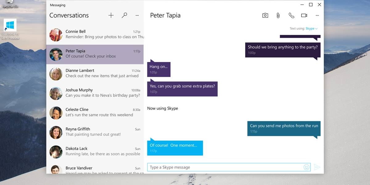 Skype estará completamente integrado en Windows 10 con nuevo diseño