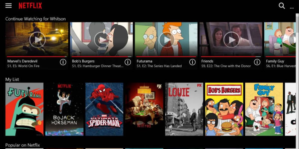 Netflix añade su contenido offline en la app de Windows 10