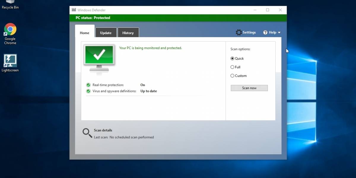 Microsoft trabaja en una aplicación UWP de Windows Defender