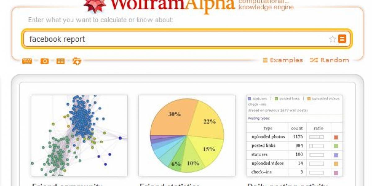 Ahora Wolfram Alpha curiosea y analiza tus datos de Facebook