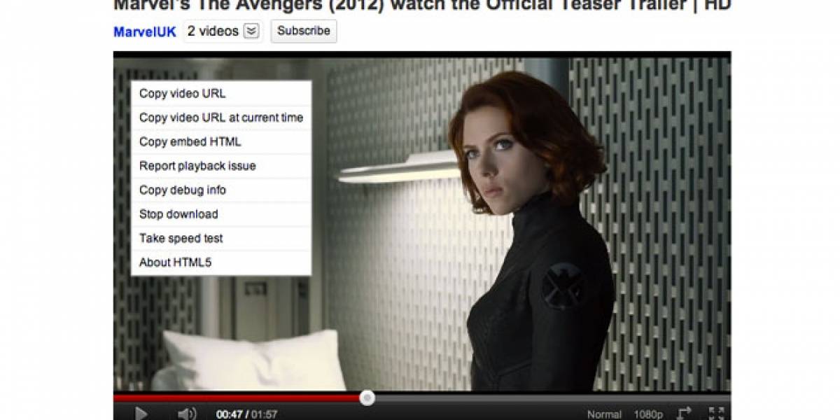 YouTube ofrece soporte 1080p en su reproductor HTML5