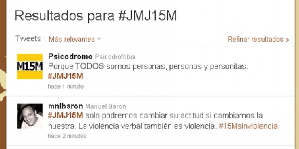 España: #JMJ15M une a indignados y peregrinos (por lo menos en Twitter)