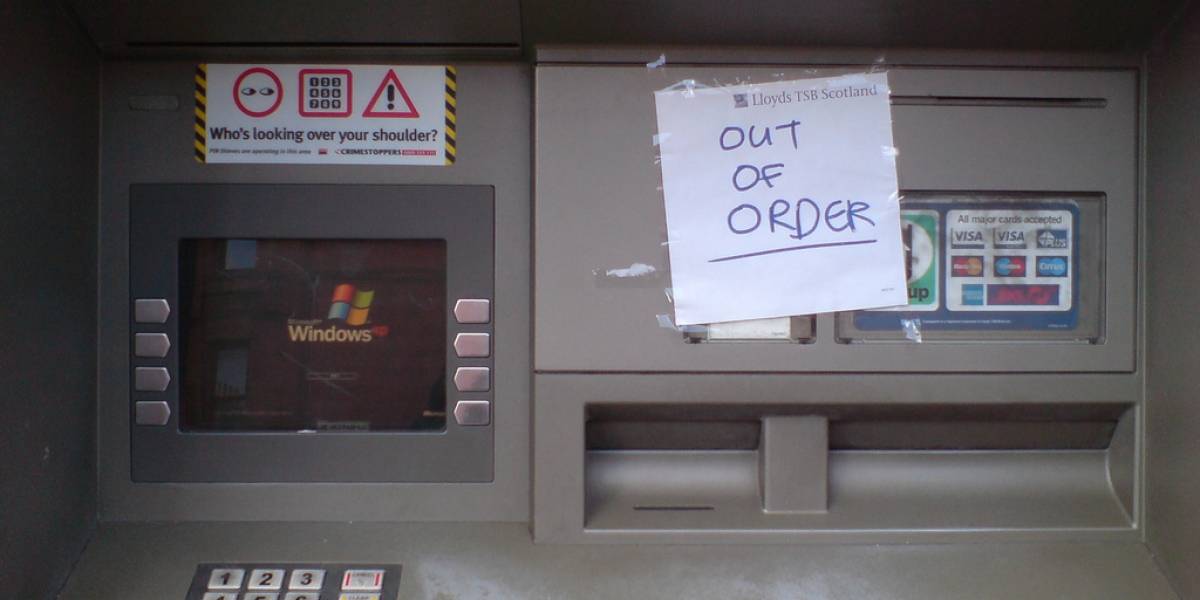 El fin de Windows XP afectará al 95% de cajeros automáticos en el mundo