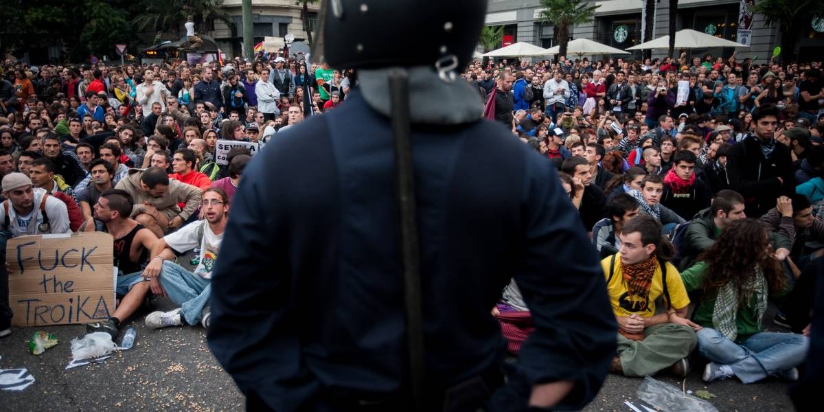 Hologramas como protesta contra "Ley Mordaza" en España