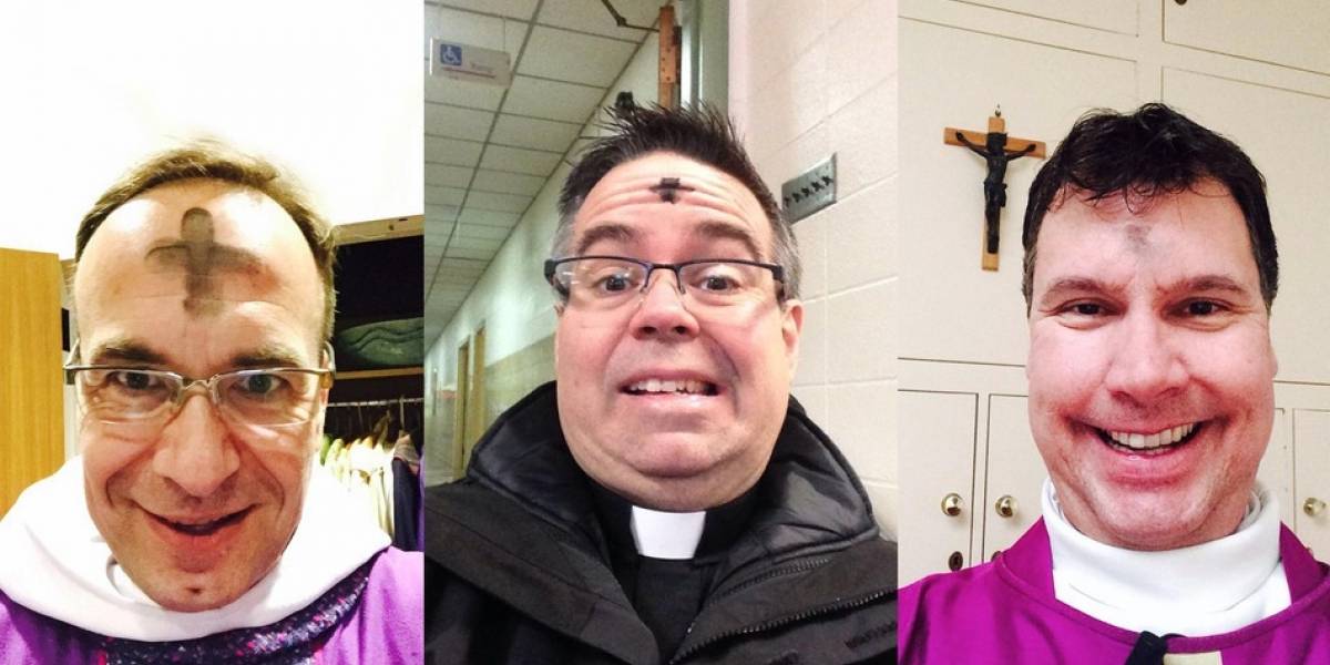 Católicos celebran el Miércoles de Ceniza en redes con selfies #ashtag