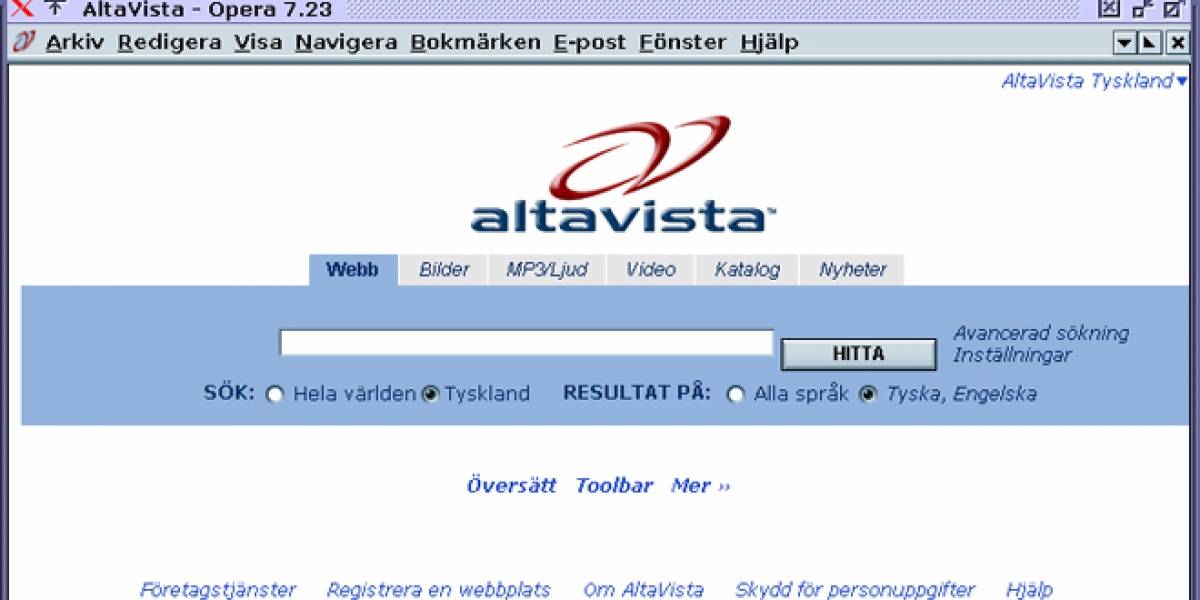 Hasta la vista, Altavista