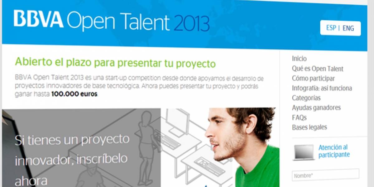 Atención, emprendedor: BBVA Open Talent 2013 ya abrió sus inscripciones