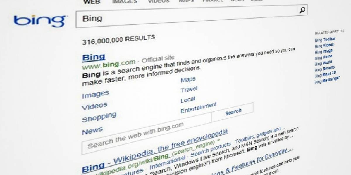 Bing limpia su página de resultados, adopta un look minimalista
