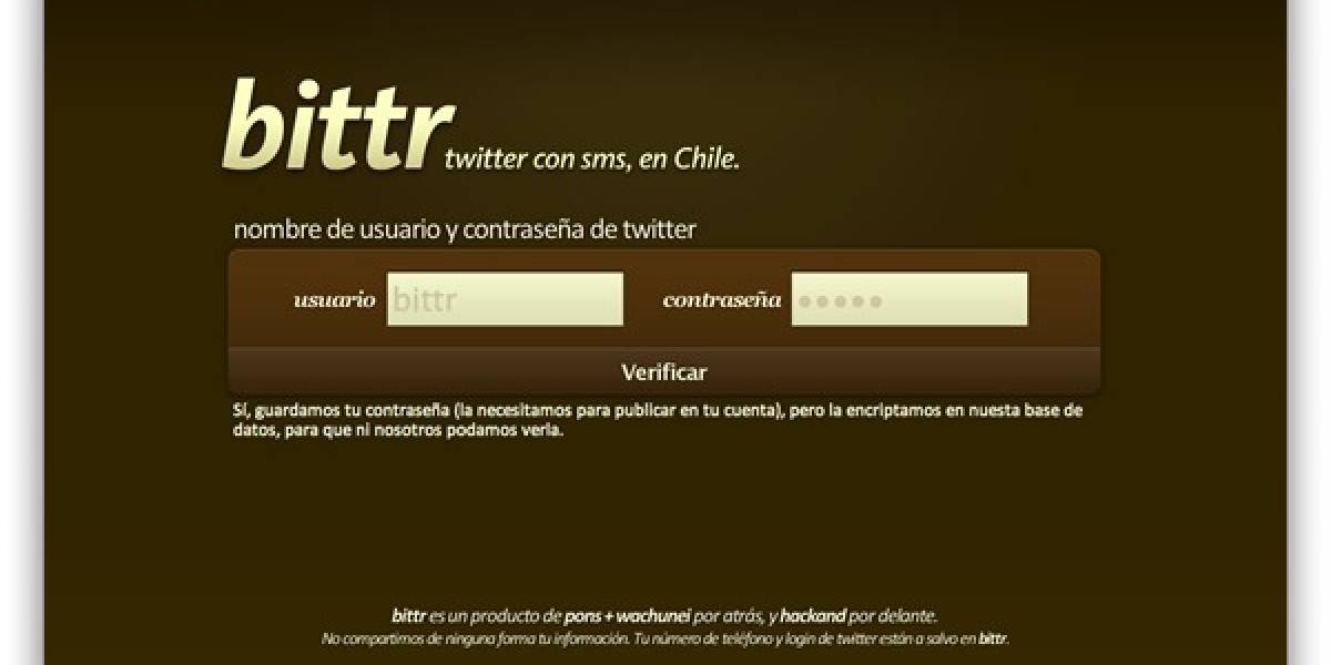 Bittr: Twitter por SMS en Chile