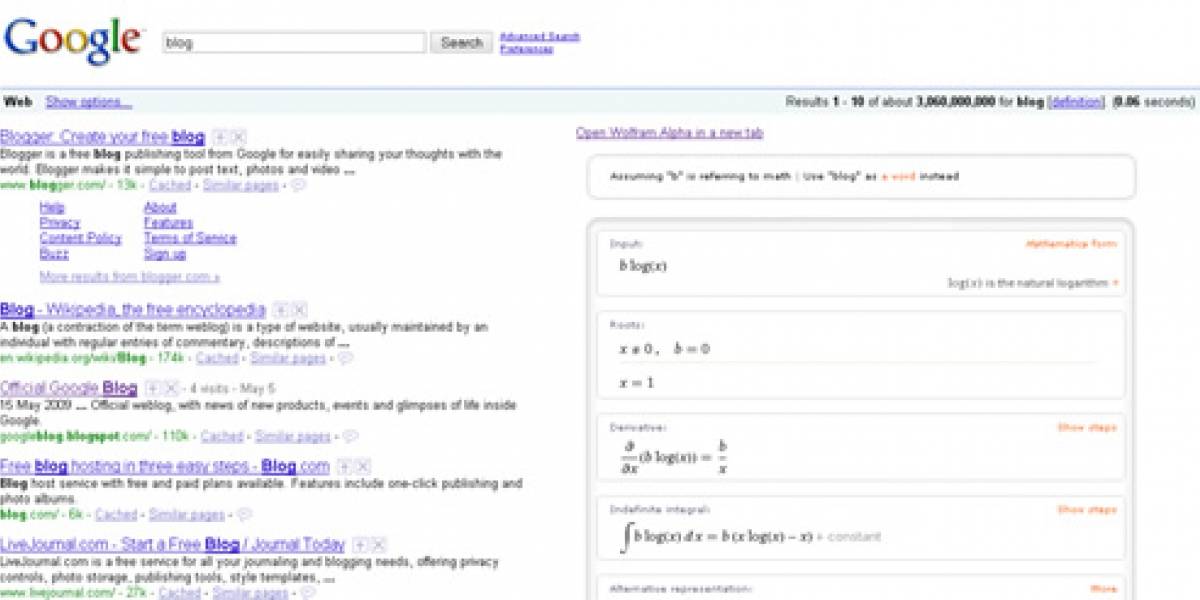 Plugin de Firefox muestra resultados de Wolfram Alpha en Google