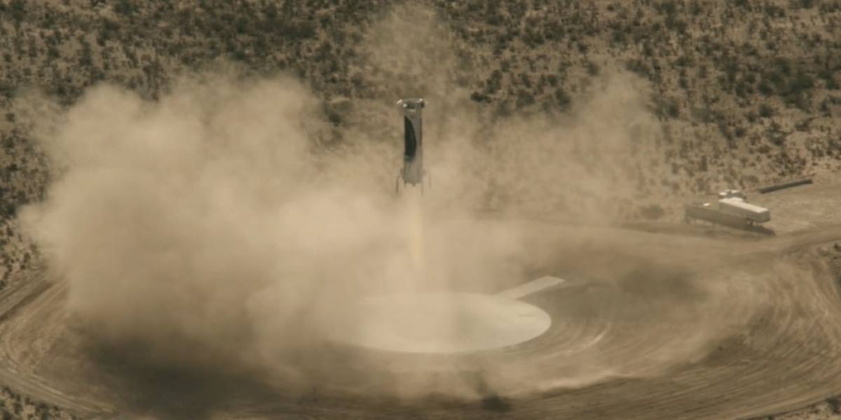 Blue Origin libera video de otro aterrizaje exitoso de su cohete