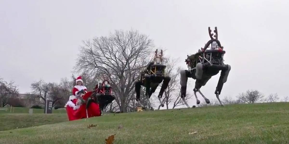 Boston Dynamics celebra la Navidad con sus robots jalando el trineo de Santa
