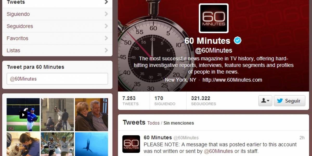 Cuentas de Twitter de la cadena CBS fueron hackeadas para difundir mensajes sobre el conflicto en Siria