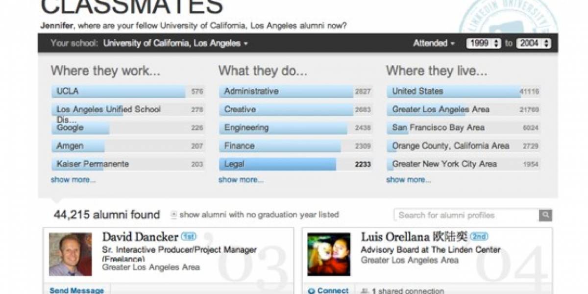 LinkedIn lanza herramienta para contactar a ex-compañeros de universidad