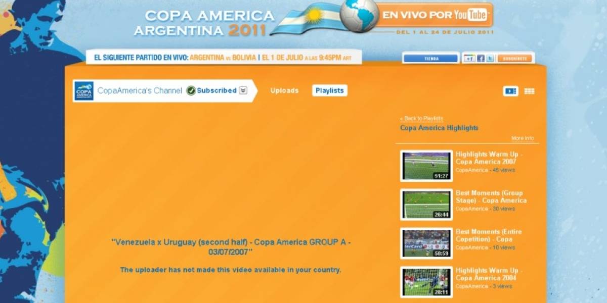 YouTube transmitirá la próxima Copa América (en algunos países)
