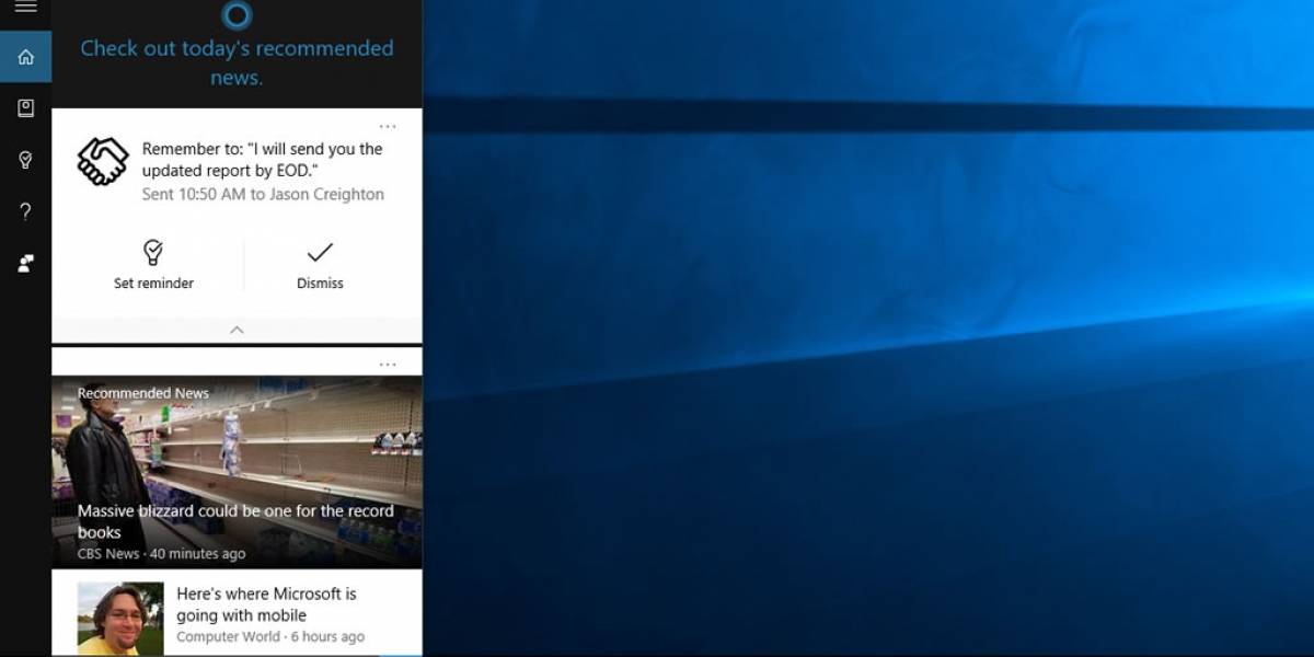 Cortana revisará tus correos para generar recordatorios de tus citas