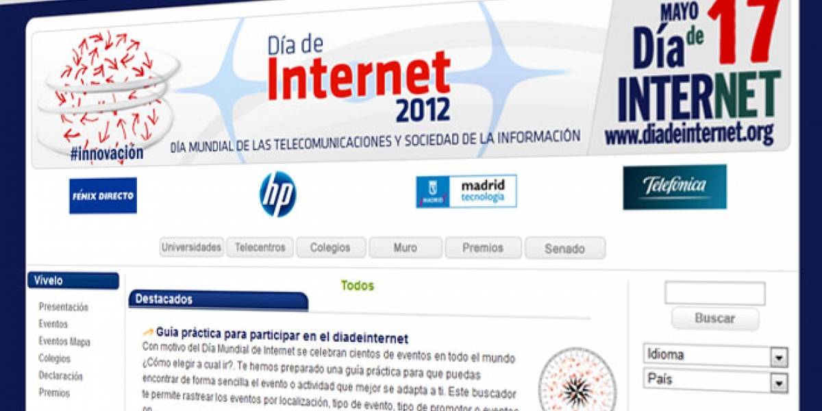 Celebraciones del Día de Internet 2012 en España y América Latina