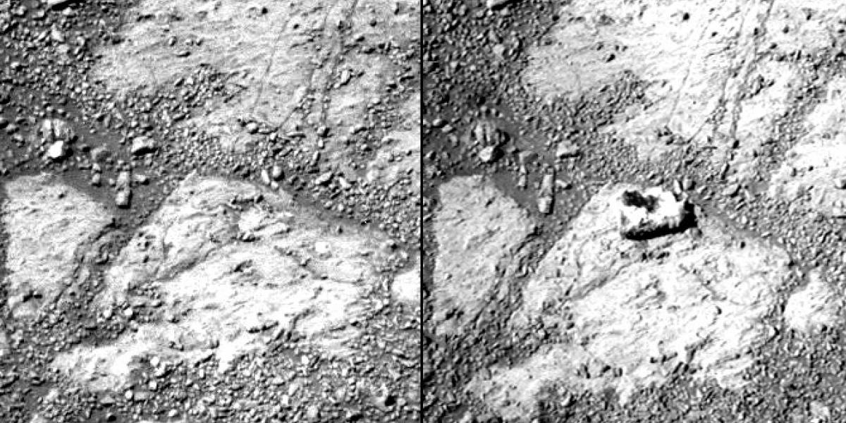 ¿De dónde proviene esa roca que apareció frente al rover Opportunity en Marte?