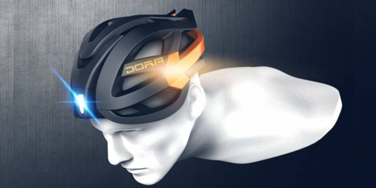 Concepto: Casco de bicicleta que señaliza con luces intermitentes