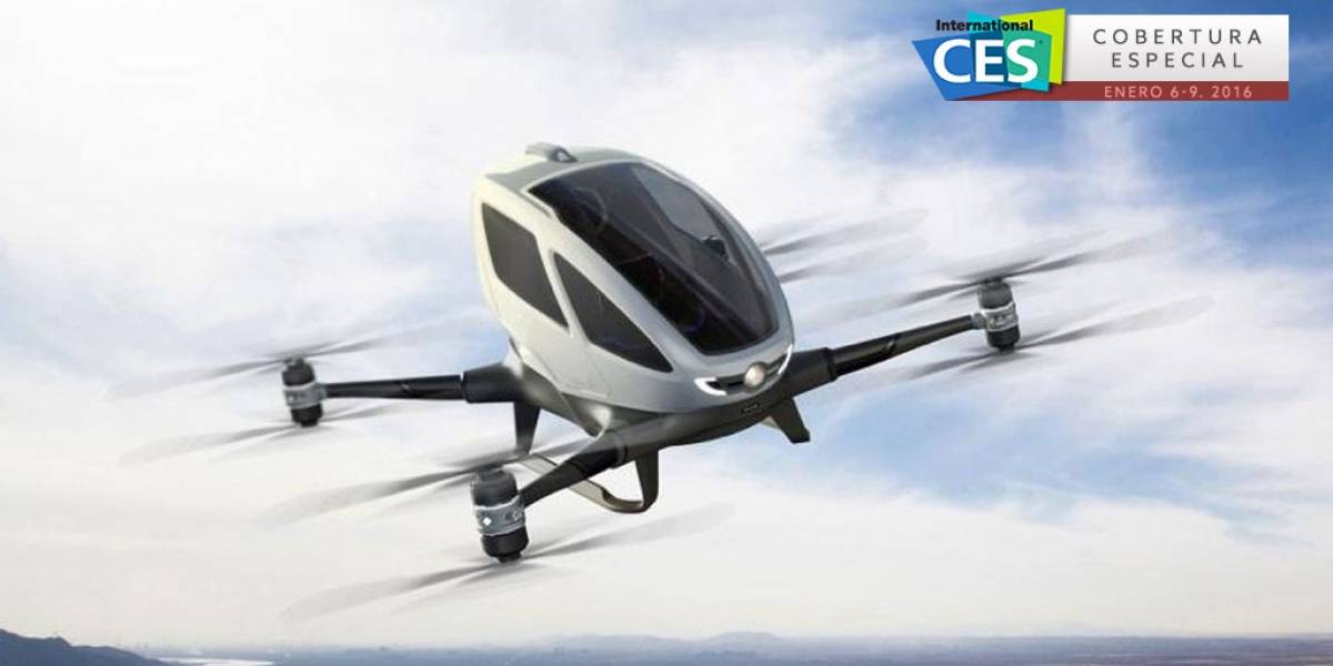 Así funciona EHANG 184 el primer dron de transporte tripulado #CES2016