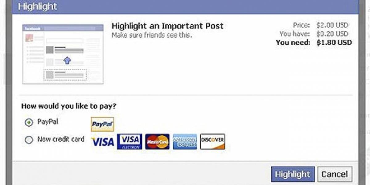 Ahora puedes pagar para que tus estados en Facebook sean vistos por más gente