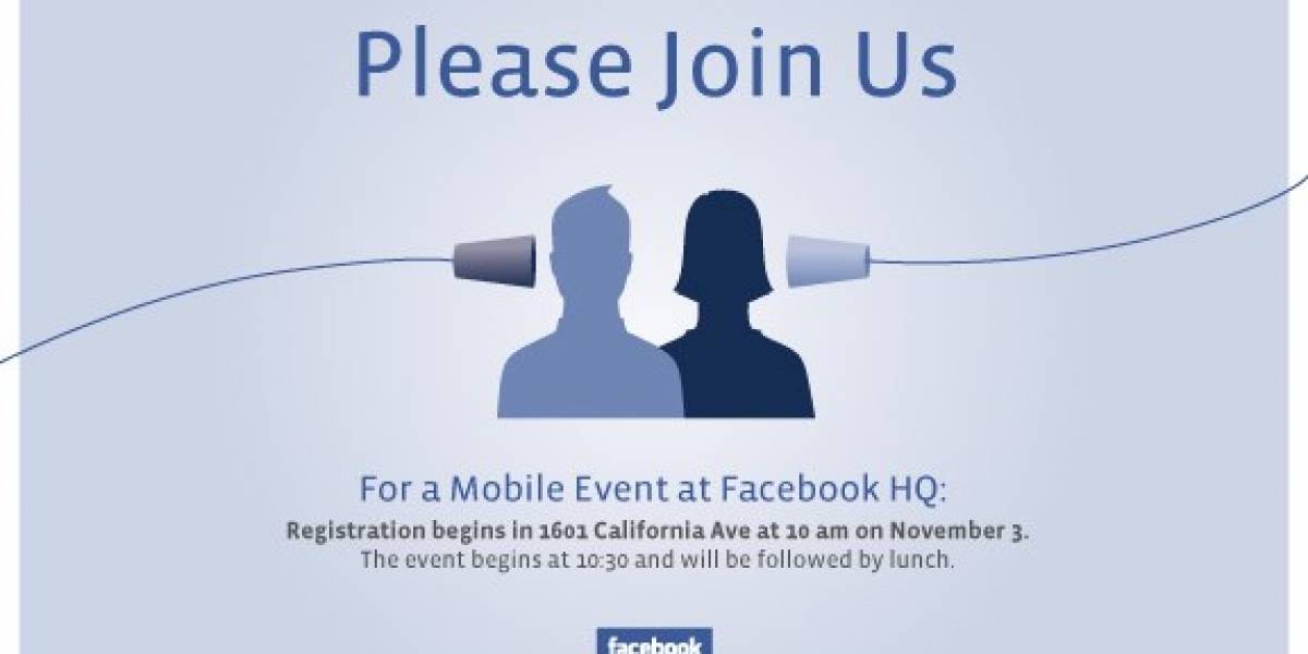Facebook invita a los medios a evento "móvil" el 3 de noviembre