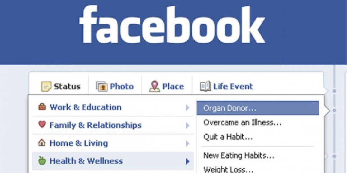 Facebook agrega opción para compartir que eres donante de órganos