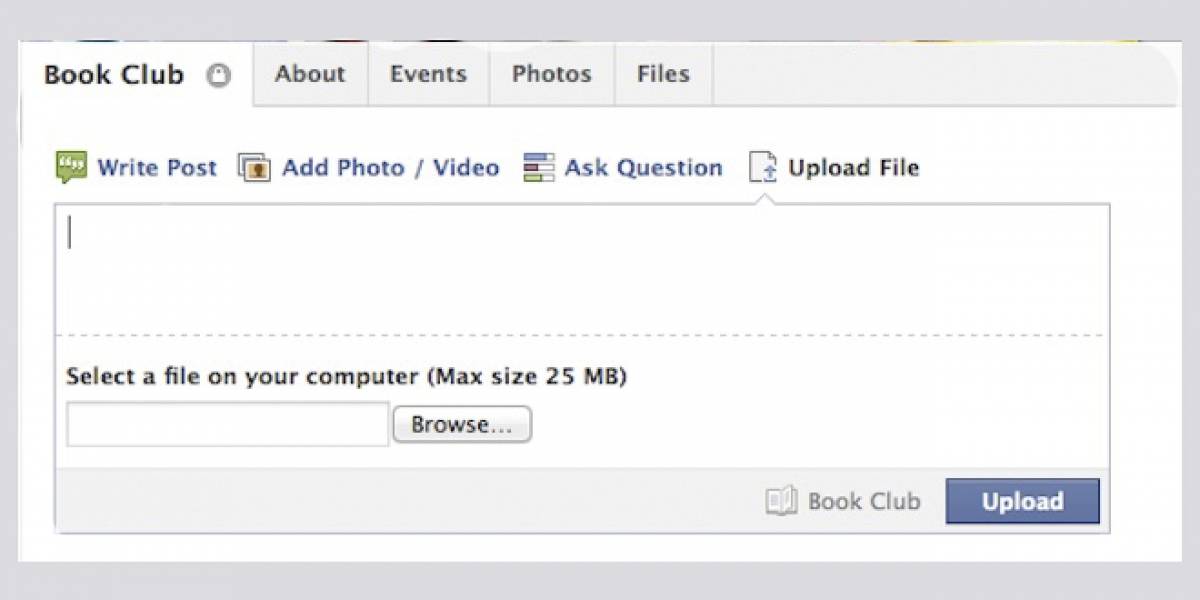 Facebook permitirá compartir archivos en los Grupos