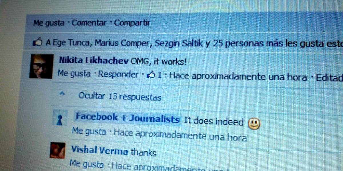 Facebook agregará la opción de responder a un comentario