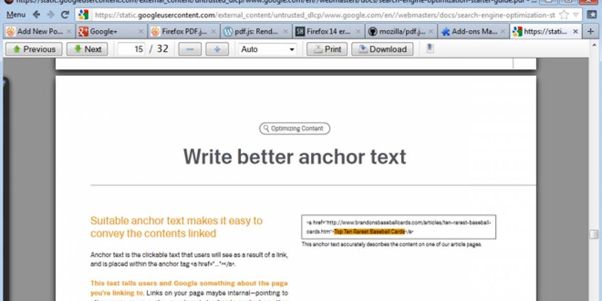 Firefox 14 integrará un lector PDF nativo