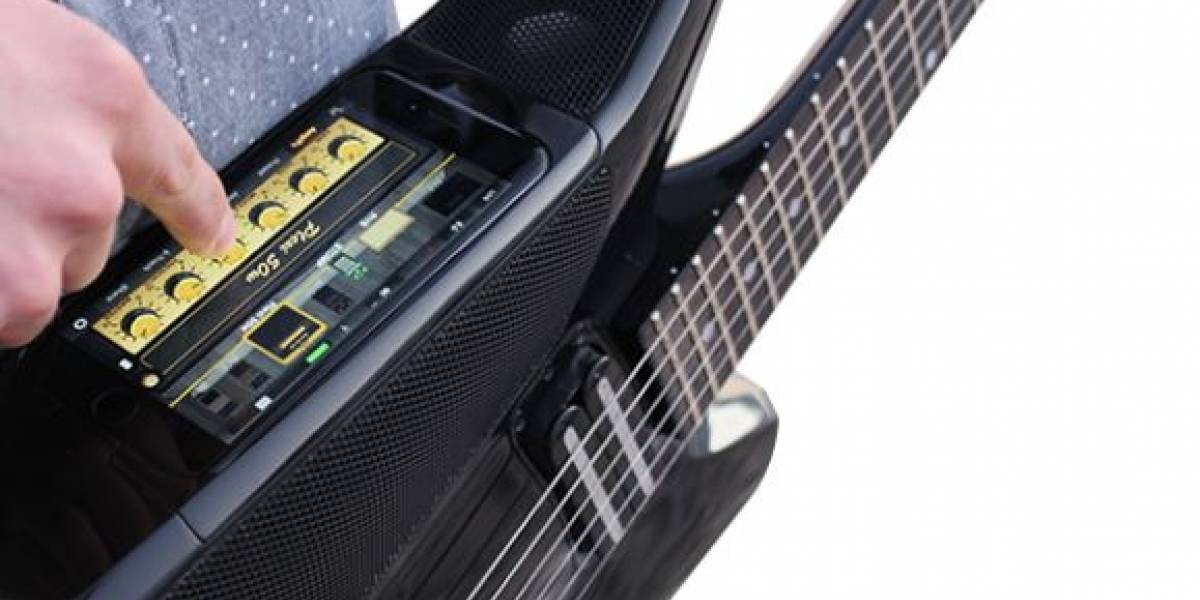 La Fusion Guitar solo requiere un iPhone o iPod para que toques y mezcles tu música favorita