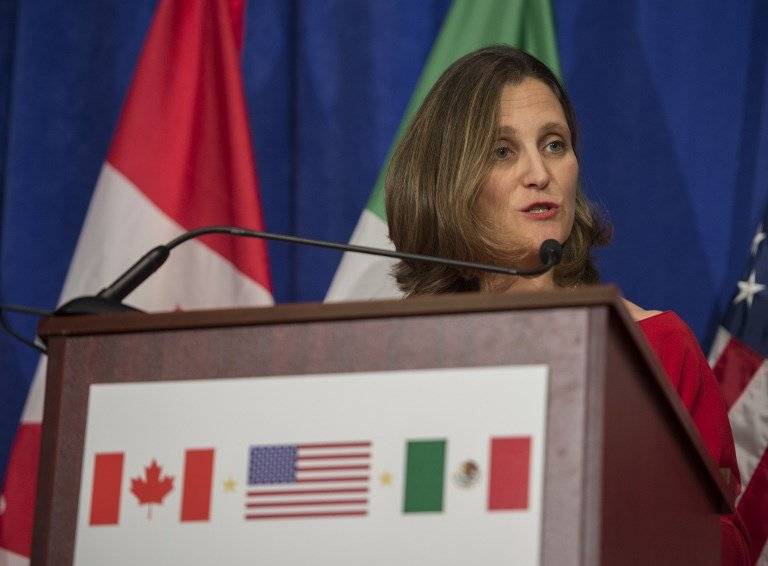 Chrystia Freeland, ministra canadiense de Exteriores