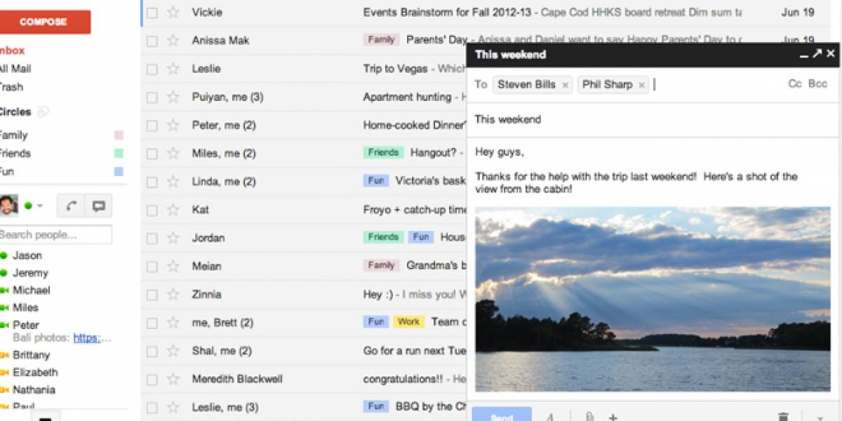 Gmail estrena nueva interfaz gráfica para cuando escribimos correos
