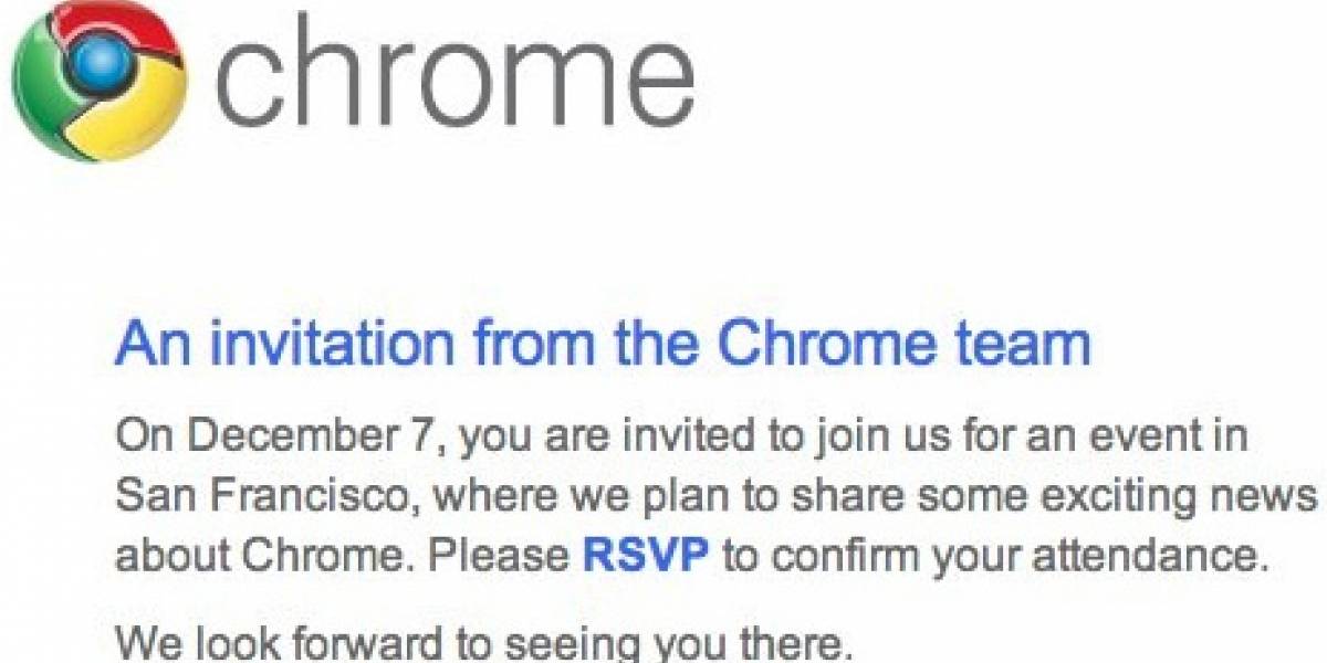 Chrome OS finalmente será presentado el próximo 7 de diciembre