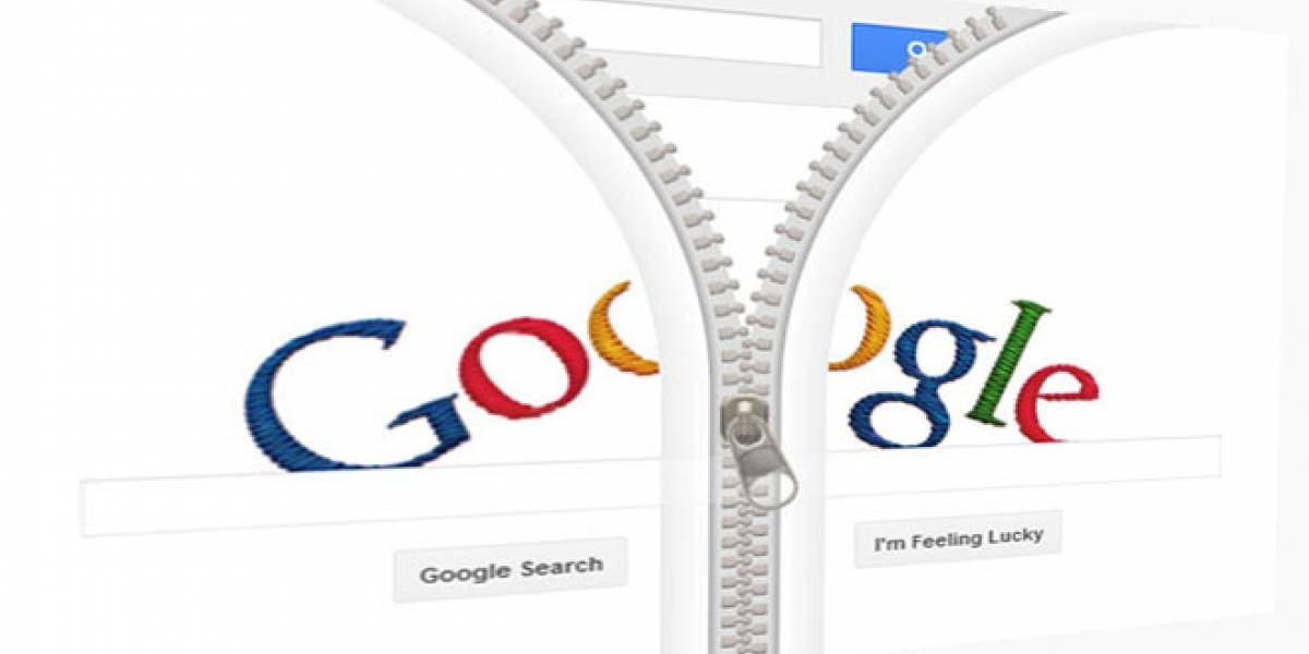 Hoy Google se 'abre' con una cremallera para homenajear a Gideon Sundback