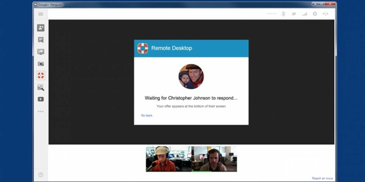 Google+ Hangouts ahora te permite establecer un escritorio remoto