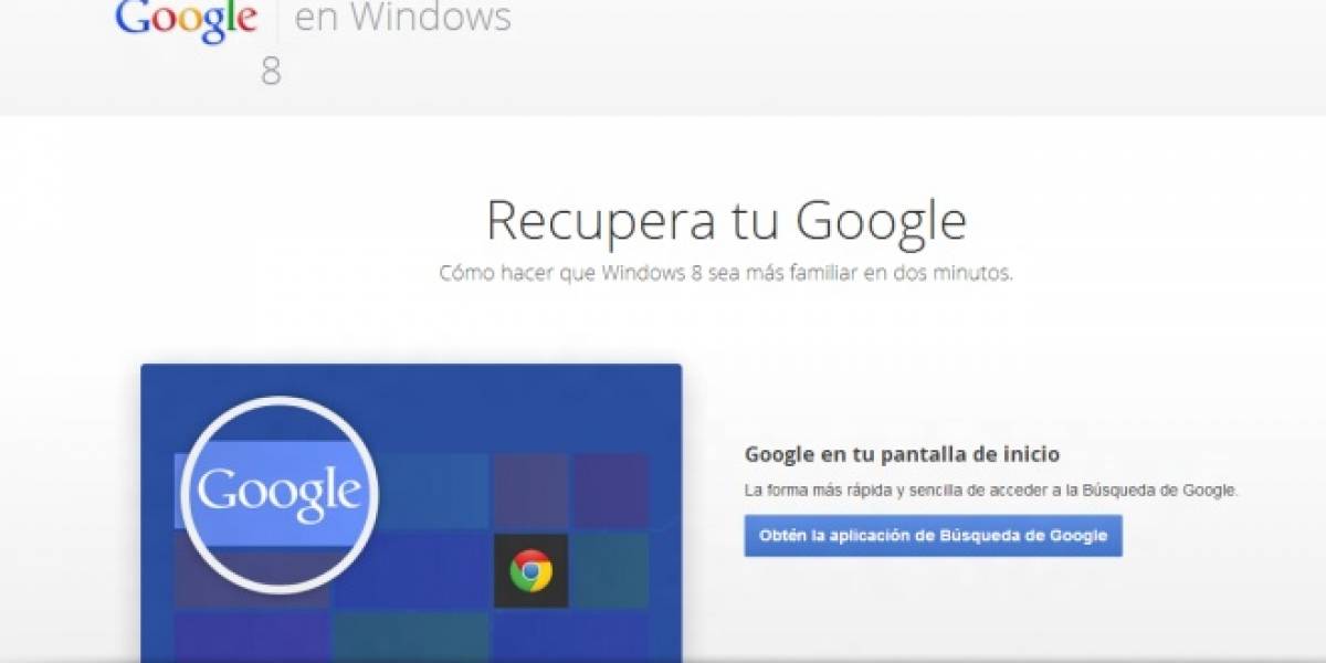 Google te enseña a recuperar tu Google en Windows 8
