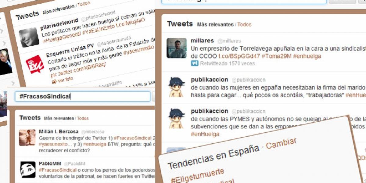 Twitter arde con la huelga del #29m en España: #enhuelga, #yaesunexito y #FracasoSindical son TT
