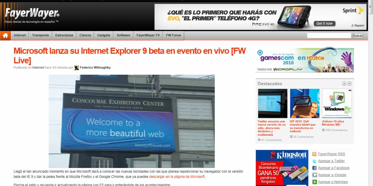 Conclusiones sobre el IE9