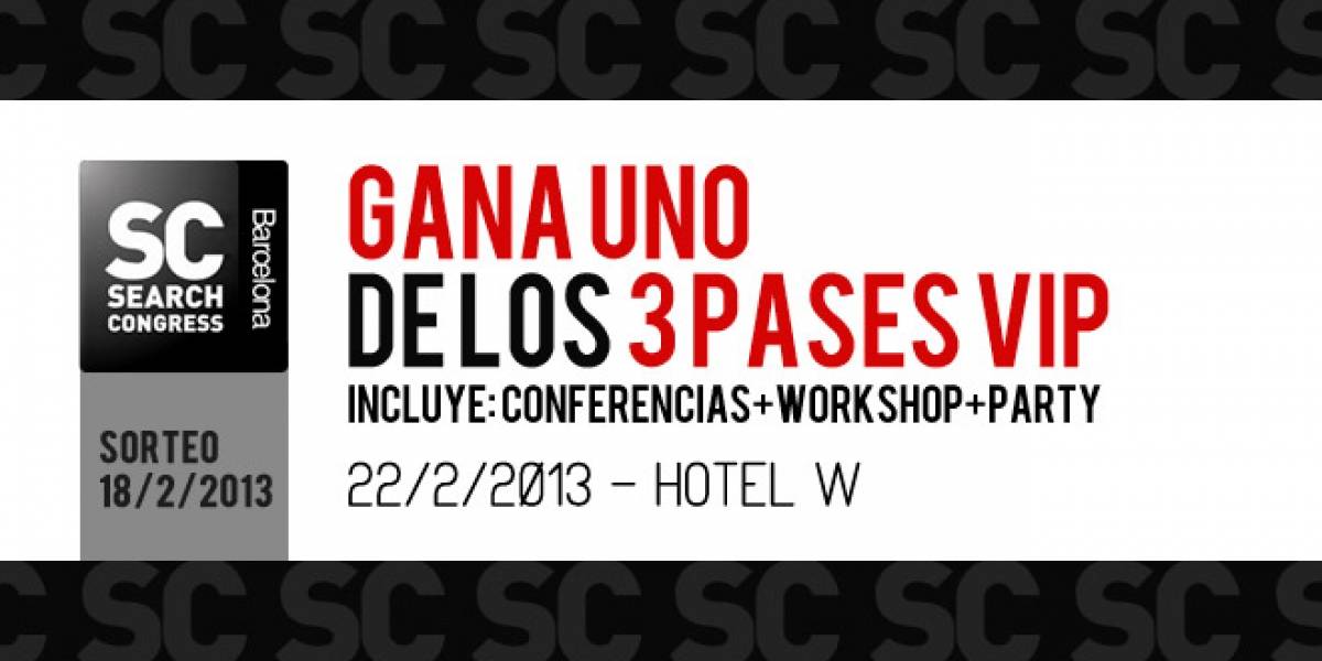 España: Gana 1 de las 3 entradas exclusivas para el SearchCongress Barcelona 2013
