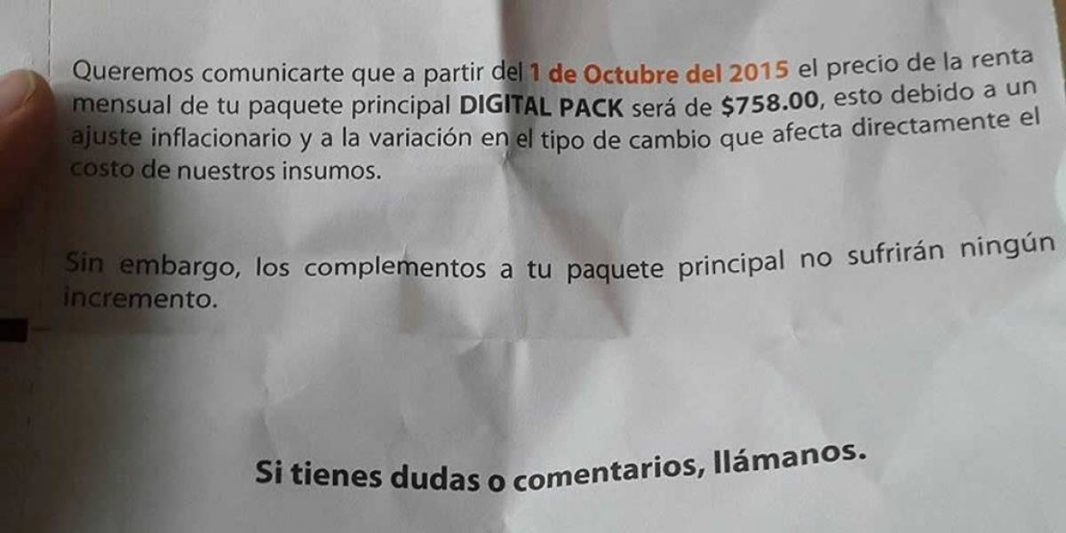 Revelan que aumento en las tarifas de Izzi Cablevisión no está justificado