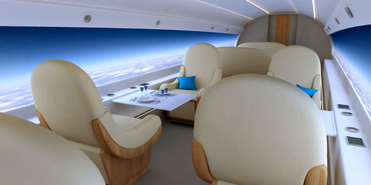 Jet supersónico quiere reemplazar las ventanas por pantallas gigantes