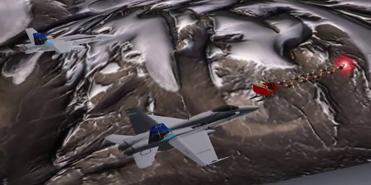 Papá Noel será escoltado por jets con misiles en la versión de NORAD