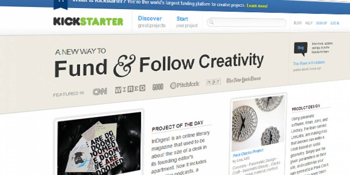 Kickstarter podría alcanzar financiamiento por USD$300 millones en 2012